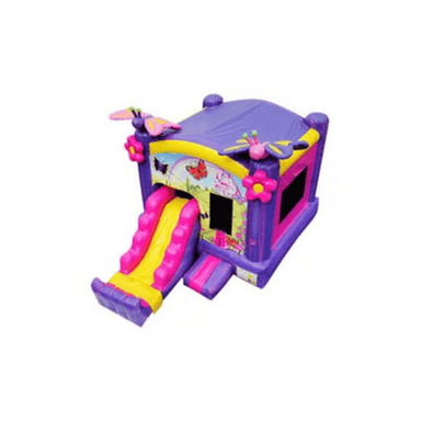 21ft Butterfly Combo – Compact Garden-Themed Inflatable for Young Guests Top Left View