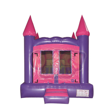 Castle 2B 13x13 Pink/Purple Bounce House Front View