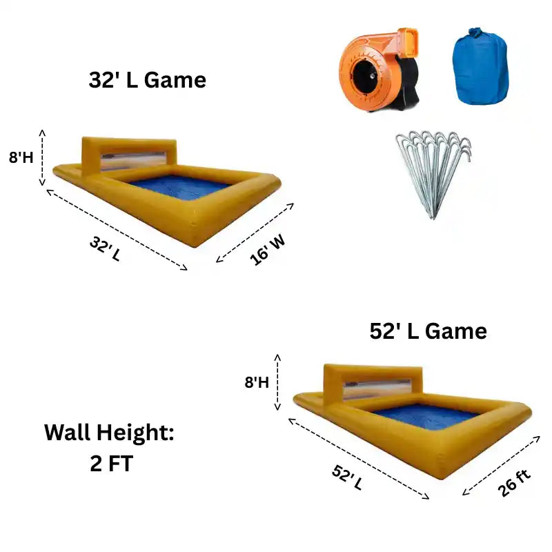 52'L Air Tight Inflatable Volleyball Game
