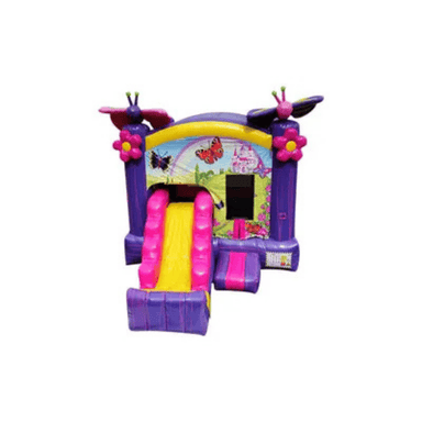 21ft Butterfly Combo – Compact Garden-Themed Inflatable for Young Guests Front View