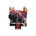 Bouncing Angels Monster Truck Inflatable Jumper - Commercial-Grade, Wholesale Supplier, 13 ft with Flames Front View