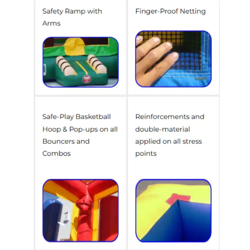 Green Bounce House Combo Wet n Dry with Slide