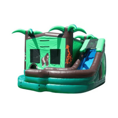 5-in-1 Tropical Combo – Multi-Activity Inflatable with Island Theme Front Left View