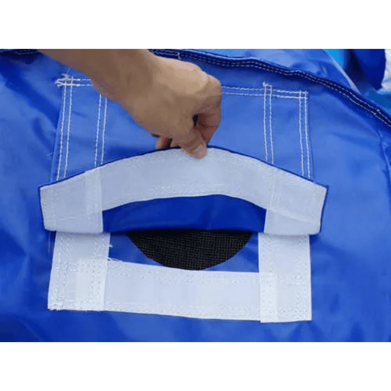 Moonwalk USA 18'H Blue Water Slide Wet n Dry Vent View