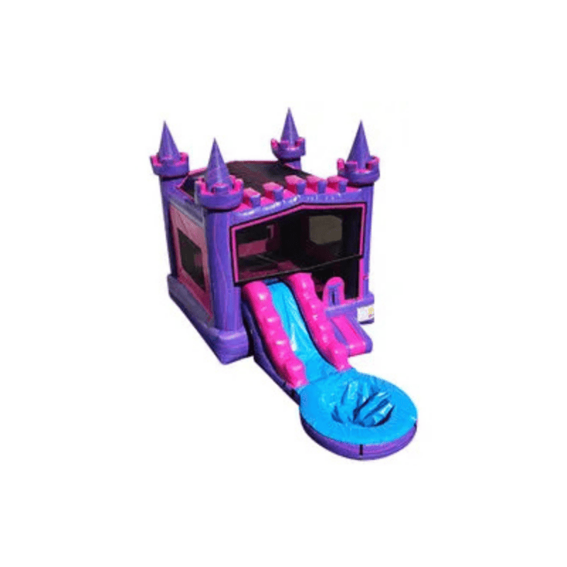 21ft Vibrant Princess Combo – Bright and Colorful Royal Inflatable Unit Front Right View