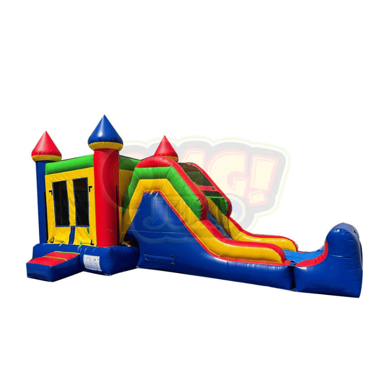 Backyard Jump & Slide Combo with Optional Pool Front View with No Pool