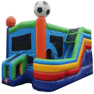 Moonwalk USA Sports Bounce House Combo Wet n Dry Front Left View