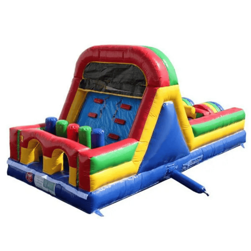 Moonwalk USA 24'L Green Obstacle Course Rear Right View