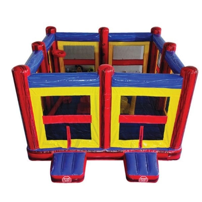 Eagle Bounce 5-N-1 Fun Square in Red Blue and Yellow Front Top View