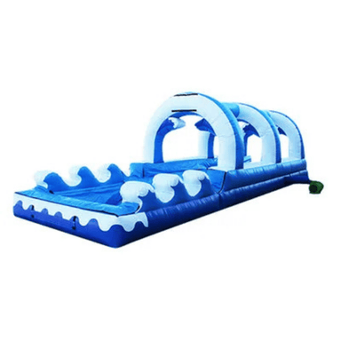 Blue Ocean Dual Lane Slip & Dip – Commercial Inflatable Water Slide for Rentals Front Right Alternate View