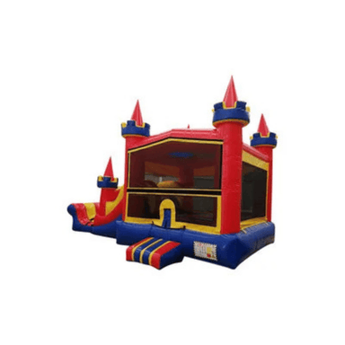 25ft Primary Color Combo – Bright Bounce and Slide for Kids’ Events Front Left View