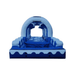 Blue Ocean Dual Lane Slip & Dip – Commercial Inflatable Water Slide for Rentals Front Alternate View