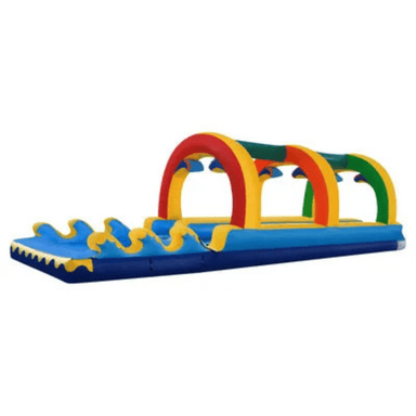 Rainbow Rush Dual Lane Slip & Slide – Vibrant Inflatable for Summer Parties Front Right View