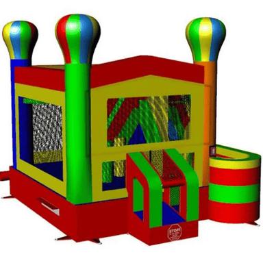 Moonwalk USA Balloon Bounce House Combo Wet n Dry Front Right Render View
