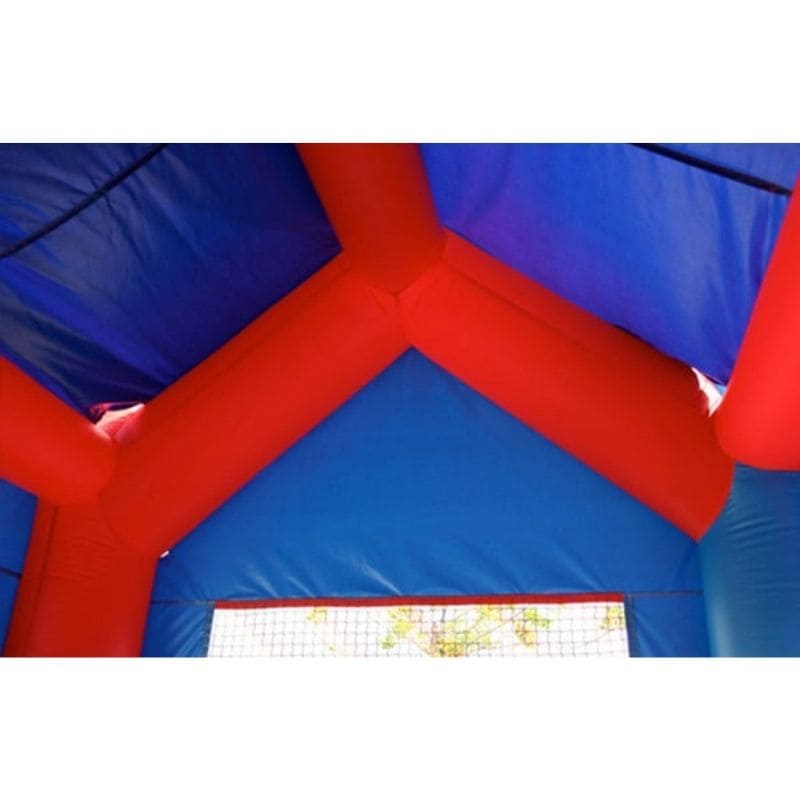 Bouncing Angels Rainbow Castle Inflatable Jumper - Commercial-Grade, Wholesale Supplier, 13 ft Bounce House Roof View