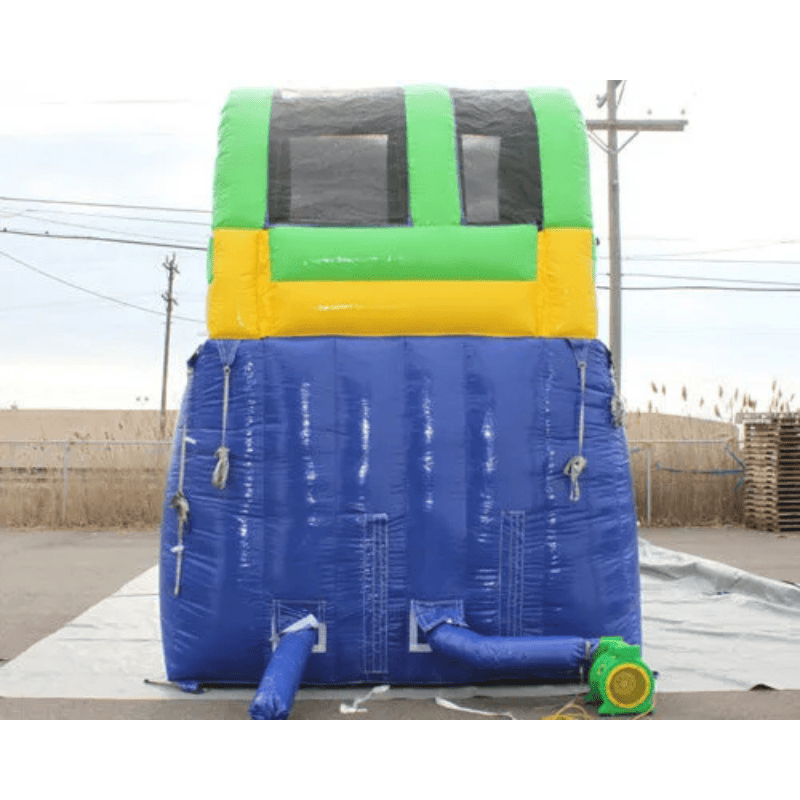 Moonwalk USA 15'H Green Water Slide Wet n Dry Rear View