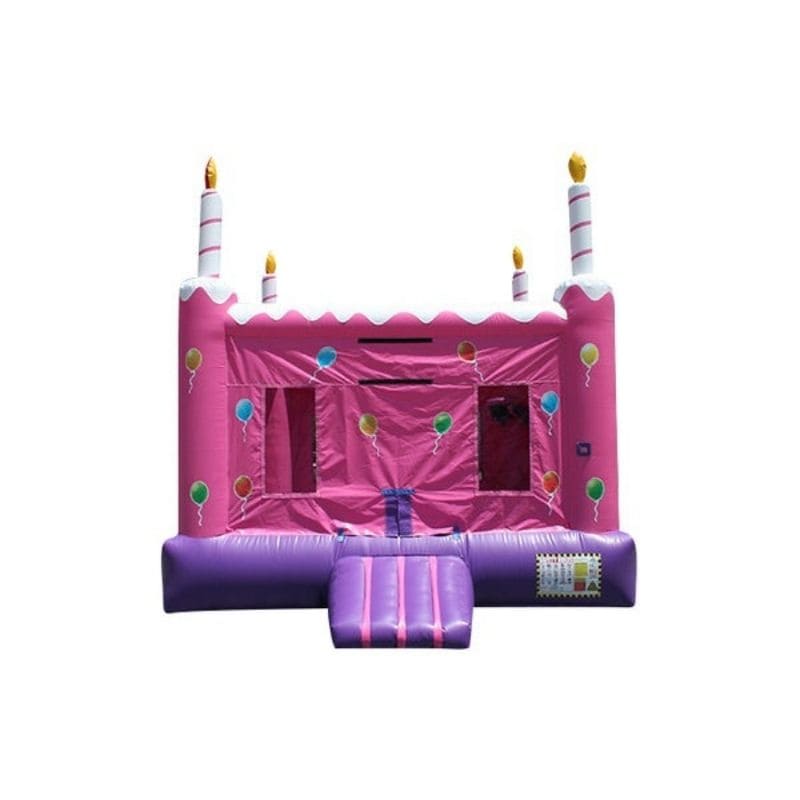 Bouncing Angels Birthday Cake Bounce House Pink Front View