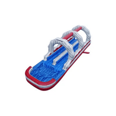 Emerald Dual Lane Slip N Dip – Green Gem of Inflatable Summer Fun Top Right  View