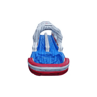 Emerald Dual Lane Slip N Dip – Green Gem of Inflatable Summer Fun Front View