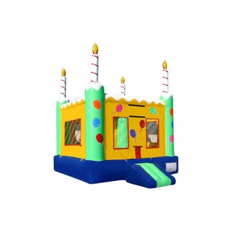 Bouncing Angels Birthday Cake Bounce House Green Front Right View