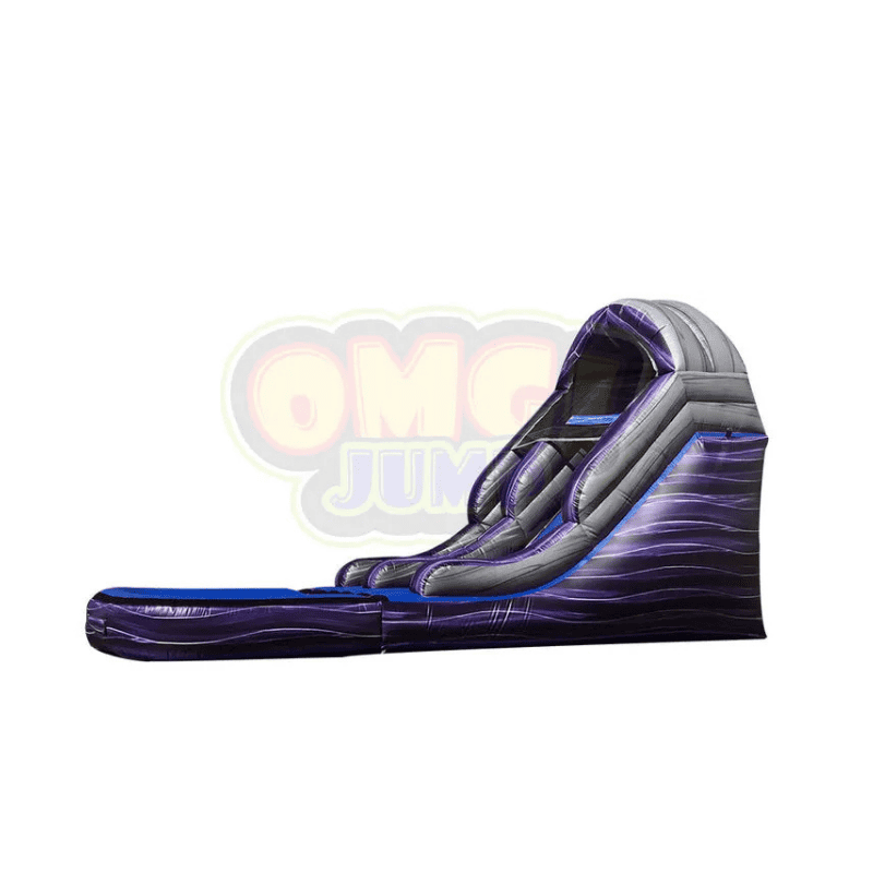 13' Backyard Waterslide Purple Splash Left View