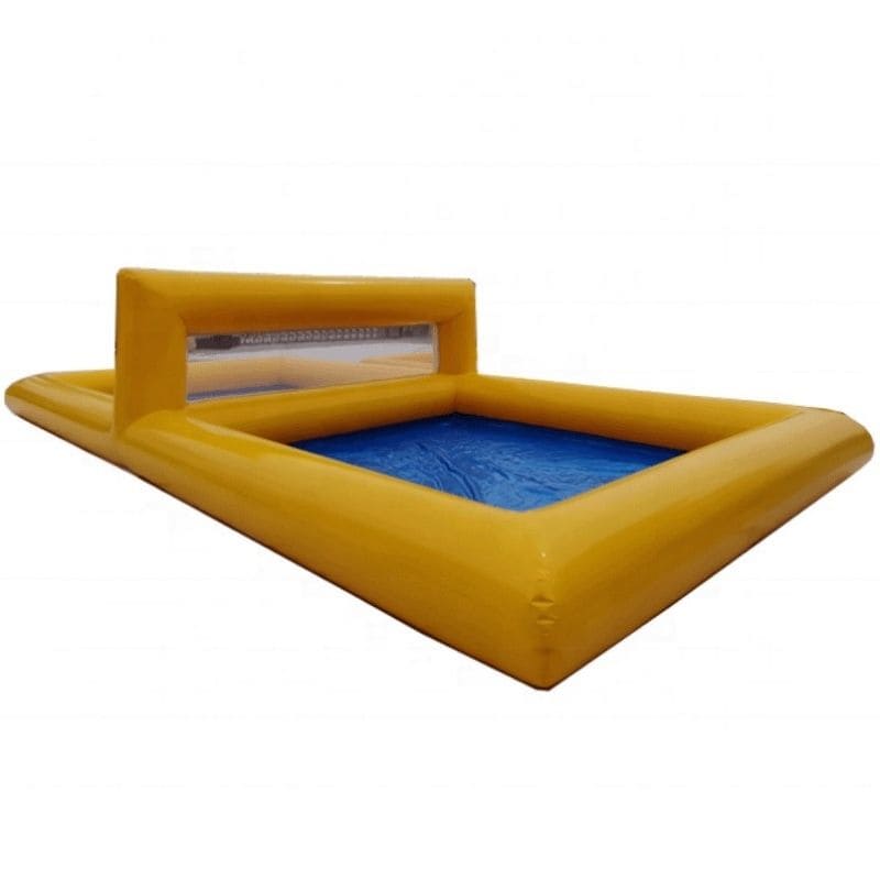 Air tight inflatable volleyball game filled with water for stability, perfect for outdoor and poolside fun