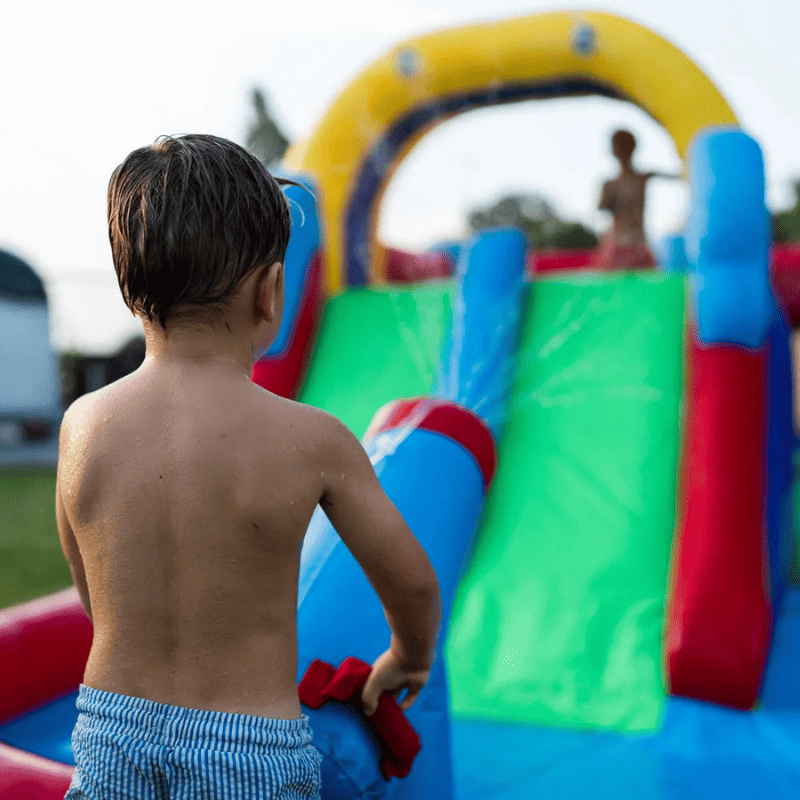 Avyna Royal Wave Bounce House 1 with Inflatable Water Slide Water Cannon View