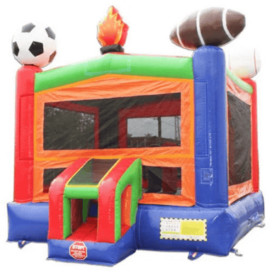 Moonwalk USA Sports Bounce House Front Left View