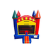 Classic Colors Inflatable Bounce House- 13 ft Castle Front Top View