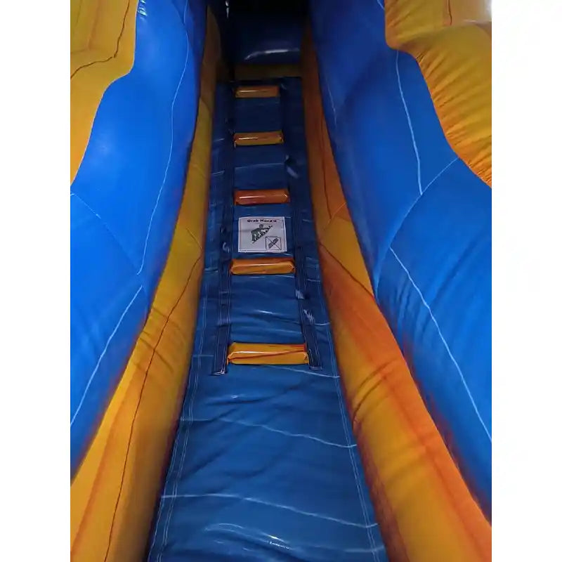 12ft Blue Wave Inflatable Water Slide – Inflate-O Jumpers Ladder View