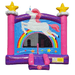 Moonwalk USA Unicorn Bounce House Rainbow Theme Front View