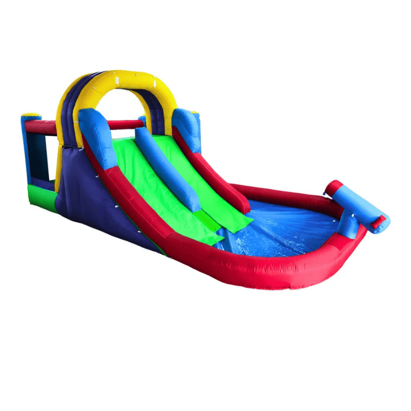 Avyna Royal Wave Bounce House 1 with Inflatable Water Slide Front Right View on White Background