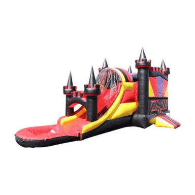 27ft Carnival Combo – Vibrant Festival-Themed Bounce and Slide Unit Front Right View