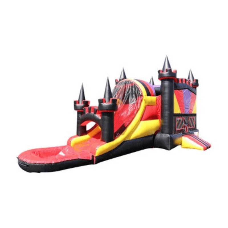 27ft Carnival Combo – Vibrant Festival-Themed Bounce and Slide Unit Front Right View