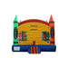 Bouncing Angels Crayon Jumper Box Frame Multi-Colored Bounce House Round Front View