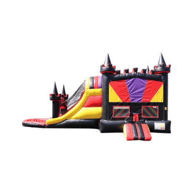 27ft Carnival Combo – Vibrant Festival-Themed Bounce and Slide Unit Front View