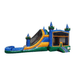 27ft Marble All-Around Castle Combo – Premium Marble-Print Inflatable Unit Front Right View