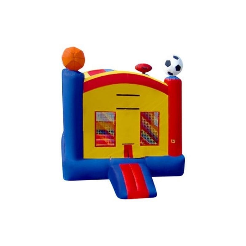 Bouncing Angels Sports Inflatable Bouncer - 13 FT in Primary Colors Front Right View