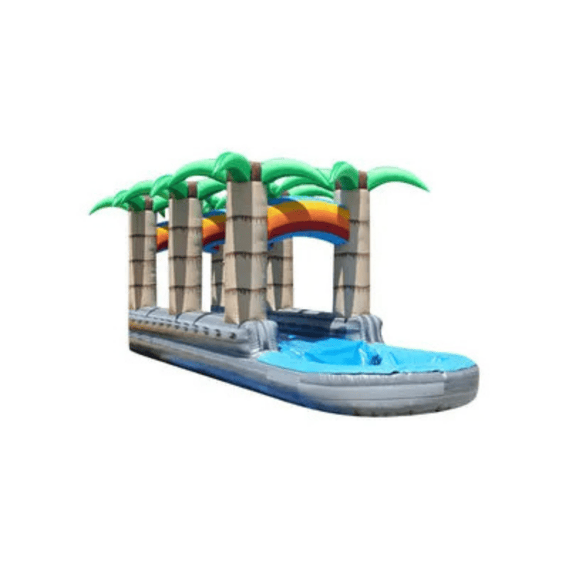 Paradise Slip N Dip – Dual Lane Water Slide with Tropical Flair Front Left View