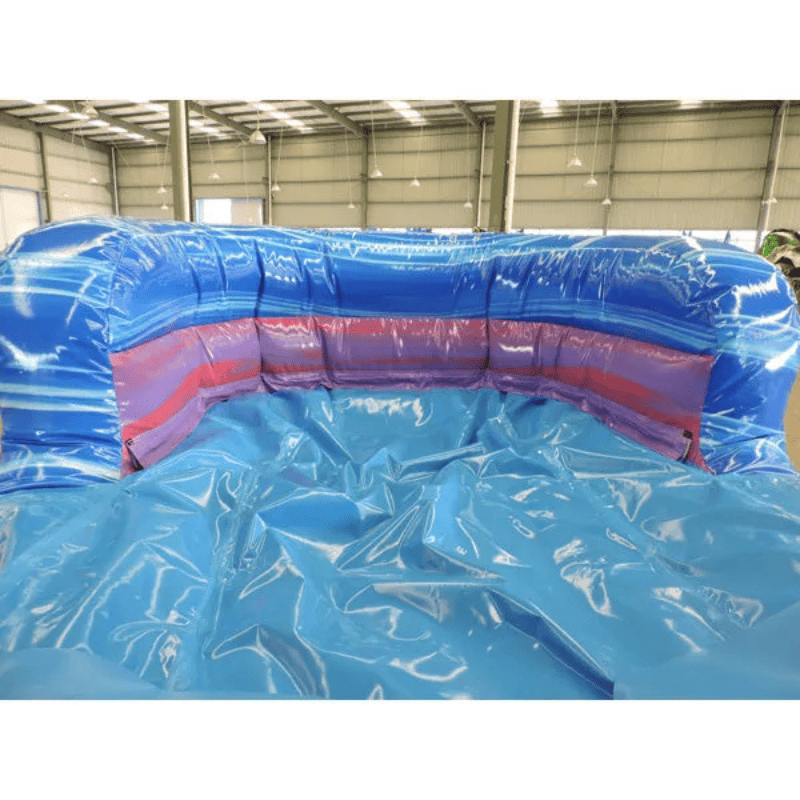 Moonwalk USA 2-Lane Purple Bounce House Combo Wet n Dry Pool View