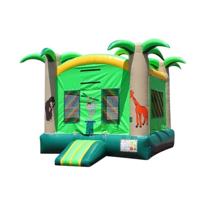 Bouncing Angels Tropical Jumper - 13 FT Animal Themed Bounce House Front Left View
