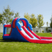 Avyna Royal Wave Bounce House 2 with Water Slide Front Right Outside View