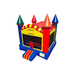 Classic Colors Inflatable Bounce House- 13 ft Castle Front Right View