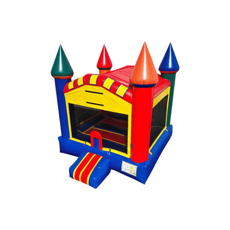 Classic Colors Inflatable Bounce House- 13 ft Castle Front Right View