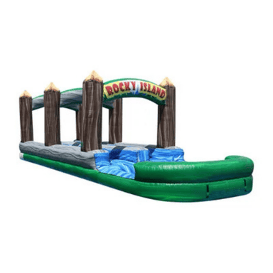Rocky Island Slip N Dip – Rugged Adventure Inflatable Water Ride Front Right View