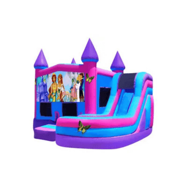 5-in-1 Princess Module Combo – Royal-Themed Inflatable for Rental Parties Front Left View