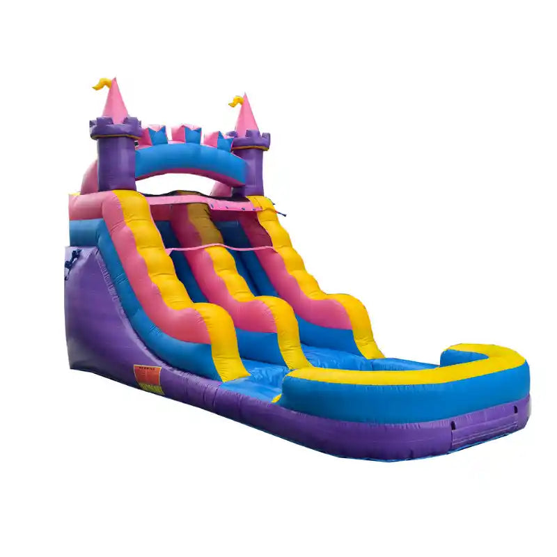 12ft Princess Castle Water Slide for Girls – Inflate-O Jumpers Front Right View