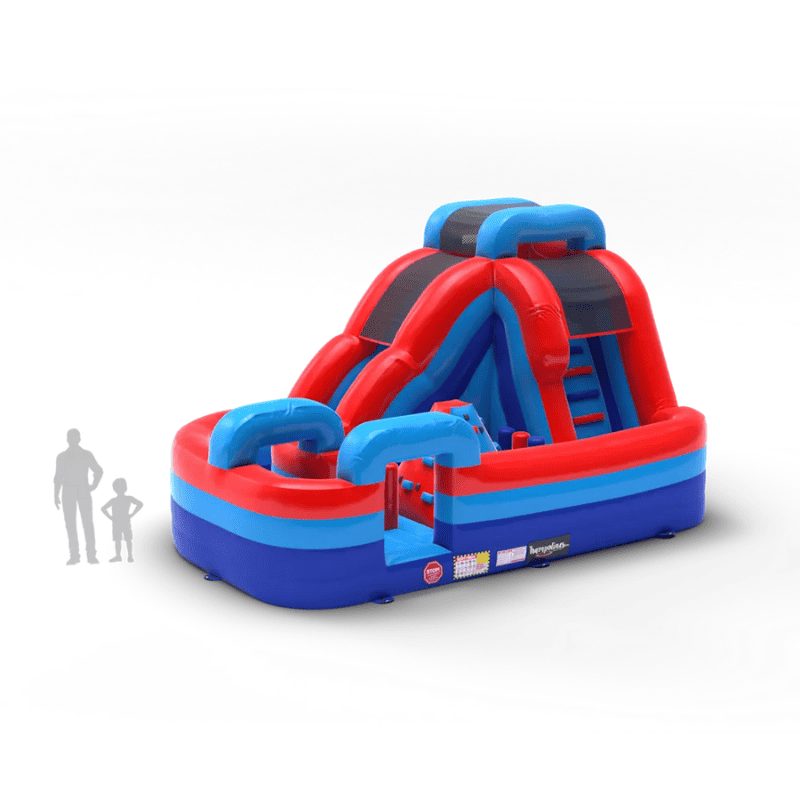 Avyna Adventure Park Pro Inflatable Obstacle Course with People for Size Comparison