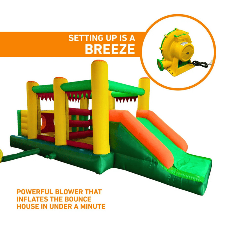 Avyna Royal Palace 1 Obstacle Course with Slide with Easy Blower Setup Information