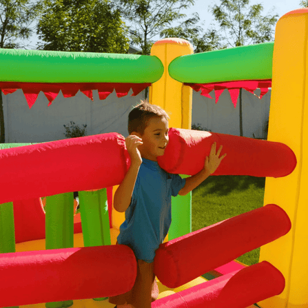 Avyna Royal Palace 1 Obstacle Course with Slide Kid Playing with Pop Ups